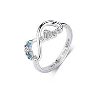 Ogquaton - Anello da donna con scritta "Love Mum", in stile bohémien, con 8 cristalli, molto pratico e popolare