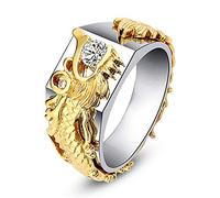 Ogquaton, anello di fidanzamento creativo con finto diamante, per uomo e donna, misura 7, comodo e pratico