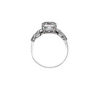 Ogquaton bigiotteria Anelli, Anelli Quadrati Irregolari, Anello con Diamante, Portachiavi per Matrimonio, Anello Moderno da Donna, 10 Ottima Scelta