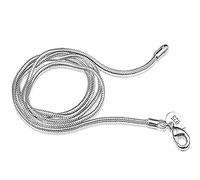 Ogquaton Collana a moschettone in argento sterling 925 da 2 mm con catenina elegante e pratica