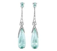 Ogquaton Orecchini a perno a forma di goccia d'acqua intarsiati con topazio sintetico, idea regalo - verde la scelta migliore pratica e utile