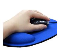 Ogquaton Tappetino per mouse con supporto per il polso, tappetino per mouse anti-sfilacciamento con base antiscivolo, tappetino per mouse in schiuma poggiapolsi blu, molto pratico e popolare