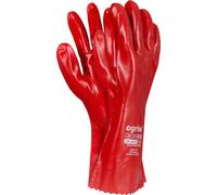 Ogrifox Ox.16.375 PVC 40 - Guanti protettivi (40 mm, 60 paia), colore rosso, OX-PVC40