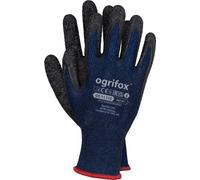 Ogrifox OX-MELAT Guanti in lattice-spandex, Guanti protettivi, Guanti da lavoro, Guanti da giardinaggio Ox.11.115, Blu navy-Nero, Taglia 8, 240 paia