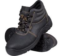 Ogrifox Sly Fox, Scarpe da Lavoro per Uomo e Donna, Scarpe di Sicurezza, Categoria OB, Punta d'Acciaio, Resistente all'olio, ISO EN20347, Nero-Oro, Taglia 50