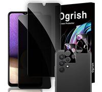 Ogrish Pellicola protettiva per schermo in vetro temperato per Samsung Galaxy A32 5G, non compatibile con A32 4G, confezione da 2, anti-impronte, infrangibili, chiarezza HD (anti spia)