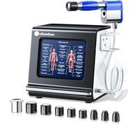 oGwuGwu Macchina per terapia ad onde d'urto di grado clinico, sollievo profondo per dolore cronico, 10 bar per mal di schiena/fascite plantare/gomito del tennista, 9 teste + touchscreen intelligente