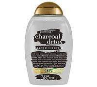 OGX Balsamo Purifying + Charcoal Detox, Balsamo capelli grassi con Carbone Attivo e Argilla purificanti, Balsamo districante capelli per una chioma detersa a fondo, morbida e brillante, 385 ml
