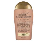 OGX Ever Straightening + Brazilian Keratin Smooth Shampoo da viaggio con Cheratina per capelli lisciante e Olio di Cocco e Avocado, Shampoo capelli ricci in pratico formato travel size da 88.7 ml