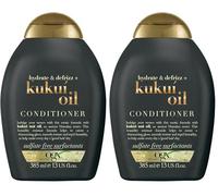OGX Kukui Oil Balsamo per capelli crespi, 385 ml (Confezione da 2)