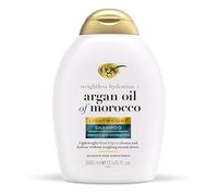 OGX Olio di argan dal Marocco Shampoo leggero (385 ml), shampoo idratante per capelli e cura dei capelli senza peso con olio di argan e vitamina B5