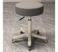 OGYJMSFN Sgabelli da Bar Adjustable 360 Swivel Stool Backless Synthetic Leather Bar Chair With Metal Frame for Kitchen Dining Blue Rolling Casters Design(Grey |Backless|,Mute)