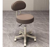 OGYJMSFN Sgabelli da Bar Adjustable 360 Swivel Stool Backless Synthetic Leather Bar Chair With Metal Frame for Kitchen Dining Blue Rolling Casters Design(Coffee |With Back|,Pulley)