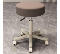 OGYJMSFN Sgabelli da Bar Adjustable 360 Swivel Stool Backless Synthetic Leather Bar Chair With Metal Frame for Kitchen Dining Blue Rolling Casters Design(Coffee |Backless|,Pulley)