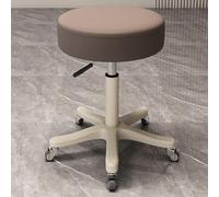 OGYJMSFN Sgabelli da Bar Adjustable 360 Swivel Stool Backless Synthetic Leather Bar Chair With Metal Frame for Kitchen Dining Blue Rolling Casters Design(Coffee |Backless|,Mute)