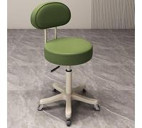 OGYJMSFN Sgabelli da Bar Adjustable 360 Swivel Stool Backless Synthetic Leather Bar Chair With Metal Frame for Kitchen Dining Blue Rolling Casters Design(Green |With Back|,Mute)