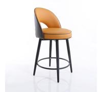 OGYJMSFN Sgabelli da Bar Adjustable Bar Stool Pu Leather Carbon Steel Ideal for Kitchen Islands Restaurants Bars Hotel Receptions(Orange,55cm)