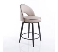 OGYJMSFN Sgabelli da Bar Adjustable Bar Stool Pu Leather Carbon Steel Ideal for Kitchen Islands Restaurants Bars Hotel Receptions(White,55cm)