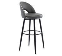 OGYJMSFN Sgabelli da Bar Adjustable Bar Stool Pu Leather Carbon Steel Ideal for Kitchen Islands Restaurants Bars Hotel Receptions(Negro,80cm)