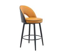 OGYJMSFN Sgabelli da Bar Adjustable Bar Stool Pu Leather Carbon Steel Ideal for Kitchen Islands Restaurants Bars Hotel Receptions(Orange,62cm)