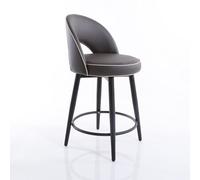 OGYJMSFN Sgabelli da Bar Adjustable Bar Stool Pu Leather Carbon Steel Ideal for Kitchen Islands Restaurants Bars Hotel Receptions(Negro,55cm)