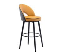 OGYJMSFN Sgabelli da Bar Adjustable Bar Stool Pu Leather Carbon Steel Ideal for Kitchen Islands Restaurants Bars Hotel Receptions(Orange,72cm)