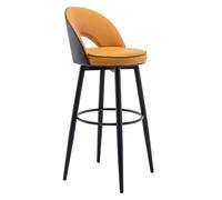 OGYJMSFN Sgabelli da Bar Adjustable Bar Stool Pu Leather Carbon Steel Ideal for Kitchen Islands Restaurants Bars Hotel Receptions(Orange,80cm)