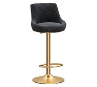 OGYJMSFN Sgabelli da Bar Adjustable Counter with Backrest and Footrest Breakfast Dining Stools for Island, Counter White Velvet Seat+ Gold Metal Legs