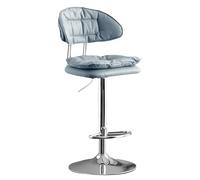 OGYJMSFN Sgabelli da Bar Adjustable Swivel Bar Stools 62 82 Cm Height Upholstered Kitchen Island Chairs Desks Dining Tables Sturdy Plated Legs(Azzurro 1 Pz,Plating legs)