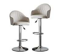 OGYJMSFN Sgabelli da Bar Bar Stool with Back and Footrest Swivel Set of 2 with Backs Adjustable Height Velvet dedication