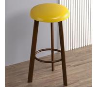 OGYJMSFN Sgabelli da Bar Bar Stools Upholstered in Waxed Leather With Wooden Structure Counter Height Dining Chairs Without Arms for Kitchen(Color 10,H80cm)