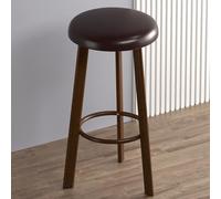 OGYJMSFN Sgabelli da Bar Bar Stools Upholstered in Waxed Leather With Wooden Structure Counter Height Dining Chairs Without Arms for Kitchen(Color 12,H70cm)