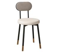 OGYJMSFN Sgabelli da Bar Bar Stools Vanity Chair With Backrest Upholstered in Faux Leather Armless Design Ideal for Kitchen Island Makeup(Metallic)