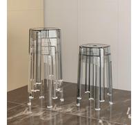 OGYJMSFN Sgabelli da Bar Clear Acrylic Bar Stool Lightweight Portable Transparent Chair Elegant Simple Design for Kitchen Family Gatherings(Clear,6PCS)