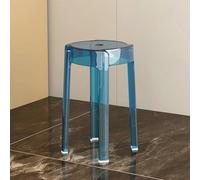 OGYJMSFN Sgabelli da Bar Clear Acrylic Bar Stool Lightweight Portable Transparent Chair Elegant Simple Design for Kitchen Family Gatherings(Blue,1 PCS)