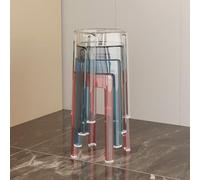 OGYJMSFN Sgabelli da Bar Clear Acrylic Bar Stool Lightweight Portable Transparent Chair Elegant Simple Design for Kitchen Family Gatherings(Red,4PCS)