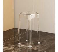 OGYJMSFN Sgabelli da Bar Clear Acrylic Bar Stool Lightweight Portable Transparent Chair Elegant Simple Design for Kitchen Family Gatherings(Clear,1 PCS)