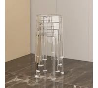 OGYJMSFN Sgabelli da Bar Clear Acrylic Bar Stool Lightweight Portable Transparent Chair Elegant Simple Design for Kitchen Family Gatherings(Clear,4PCS)