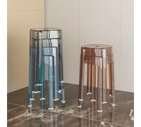 OGYJMSFN Sgabelli da Bar Clear Acrylic Bar Stool Lightweight Portable Transparent Chair Elegant Simple Design for Kitchen Family Gatherings(Light Brown,6PCS)