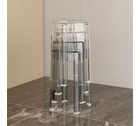 OGYJMSFN Sgabelli da Bar Clear Acrylic Bar Stool Lightweight Portable Transparent Chair Elegant Simple Design for Kitchen Family Gatherings(Negro,4PCS)