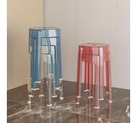 OGYJMSFN Sgabelli da Bar Clear Acrylic Bar Stool Lightweight Portable Transparent Chair Elegant Simple Design for Kitchen Family Gatherings(Blue,6PCS)