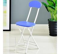 OGYJMSFN Sgabelli da Bar Collapsible Bar Stool With Backrest Lightweight Foldable Dining Chair for Kitchen Family Gatherings Portable Dark Wood Folding(Blue)