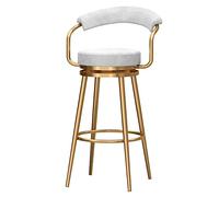 OGYJMSFN Sgabelli da Bar Counter Height 1PC, Swivel high Stool 65cm Seat Height with Back, Metal Legs and Footrests for Dining Room Pub