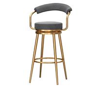 OGYJMSFN Sgabelli da Bar Counter Height 1PC, Swivel high Stool 65cm Seat Height with Back, Metal Legs and Footrests, s for Dining Room Pub