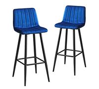 OGYJMSFN Sgabelli da Bar Counter Height Family Stool Bar Set of 2 with Back for Velvet high Island Stools Support 200Kg Seat