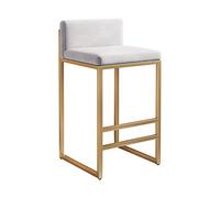 OGYJMSFN Sgabelli da Bar Counter Height with Back for Counter Modern Velvet high Stool Faux Leather s Island Stools Support 440LBS