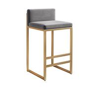 OGYJMSFN Sgabelli da Bar Counter Height with Back for Counter Modern Velvet high Stool Faux Leather s Island Stools Support 440LBS