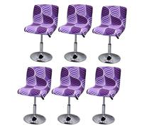 OGYJMSFN Sgabelli da Bar Elastic Chair Covers for Bar Stools Stretchable Low Back Seat 2 4 6 Pack Washable Dining Room Slipcovers Stylish Patterns Restaurant Home(Color 1)