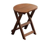 OGYJMSFN Sgabelli da Bar Folding Wooden Stools for Kitchen Bar Lightweight Portable Seating 36cm Diameter Adjustable Height 43cm 62cm Log Color Ideal Small Spaces(Brown,43cm)