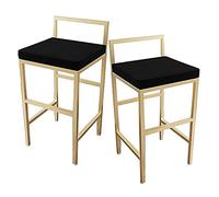 OGYJMSFN Sgabelli da Bar Modern Velvet Set of 2 Vintage Bar Height Stools Pub Stools Chairs, Dining Room Furniture 330 lbs Capacity, Seat Height 45/50/55/60/65/70/75/80/85cm